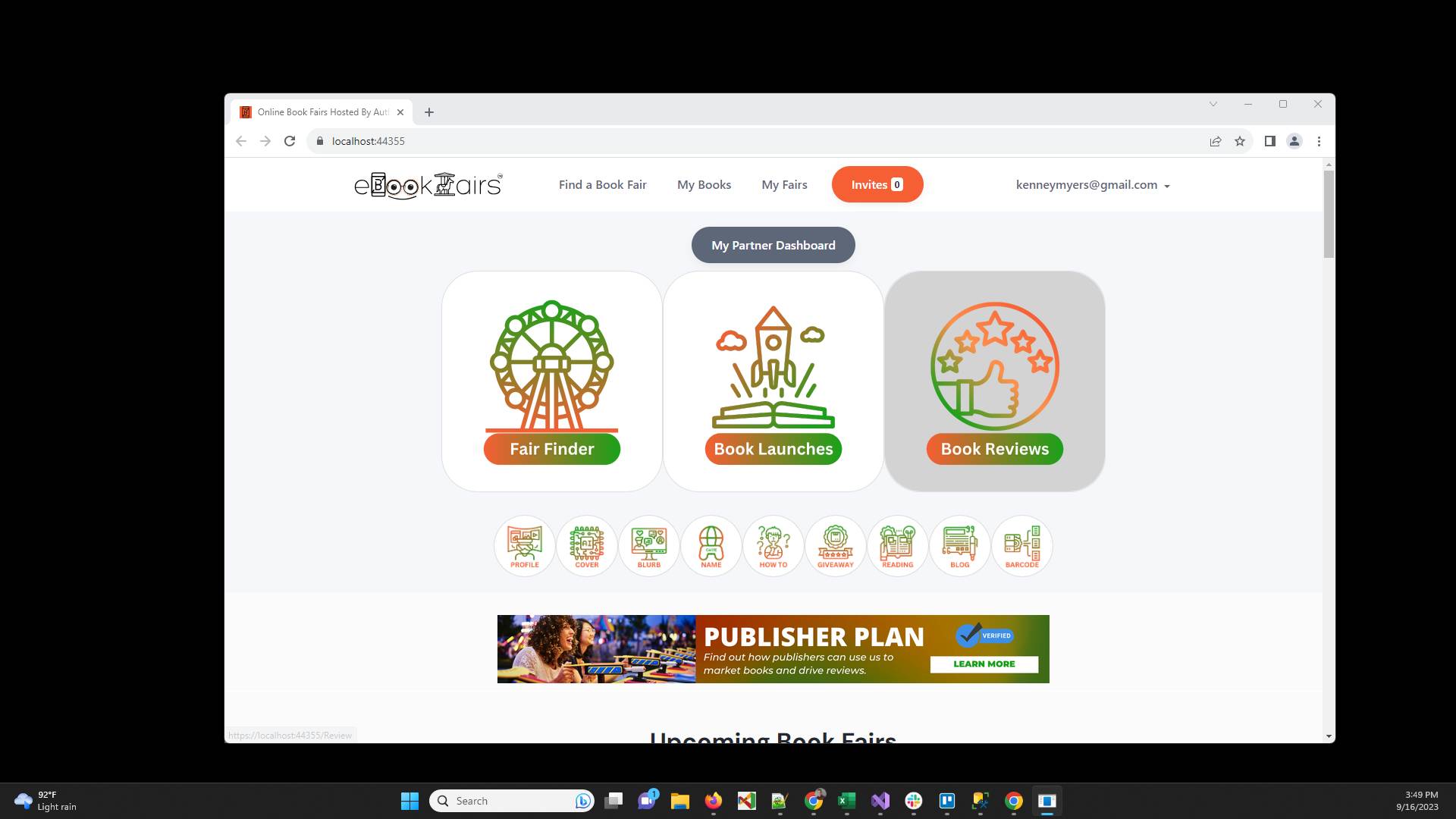After you login as an author go to "Book Reviews"