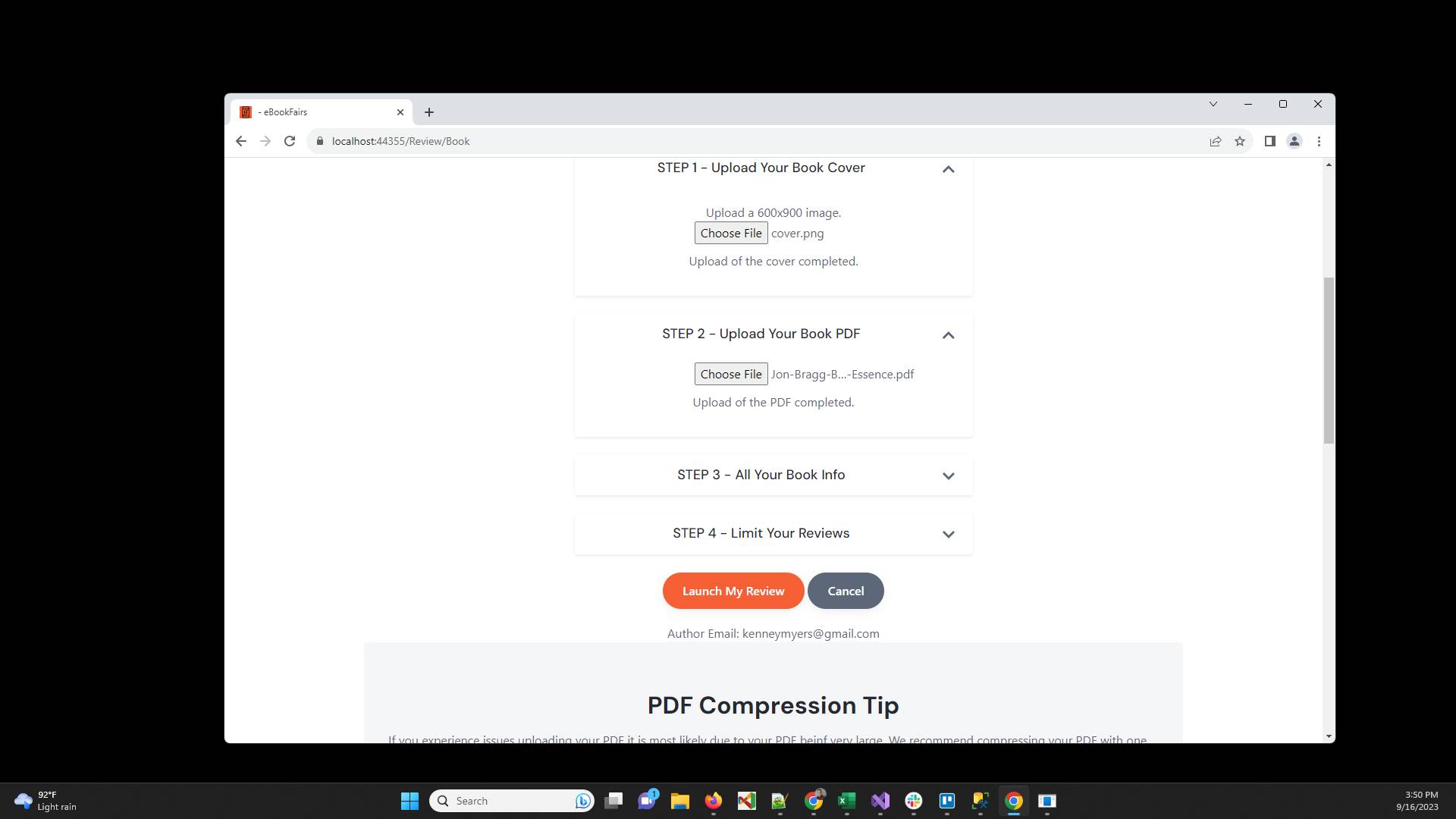 Now click the down arrow on STEP 3 to expand that section