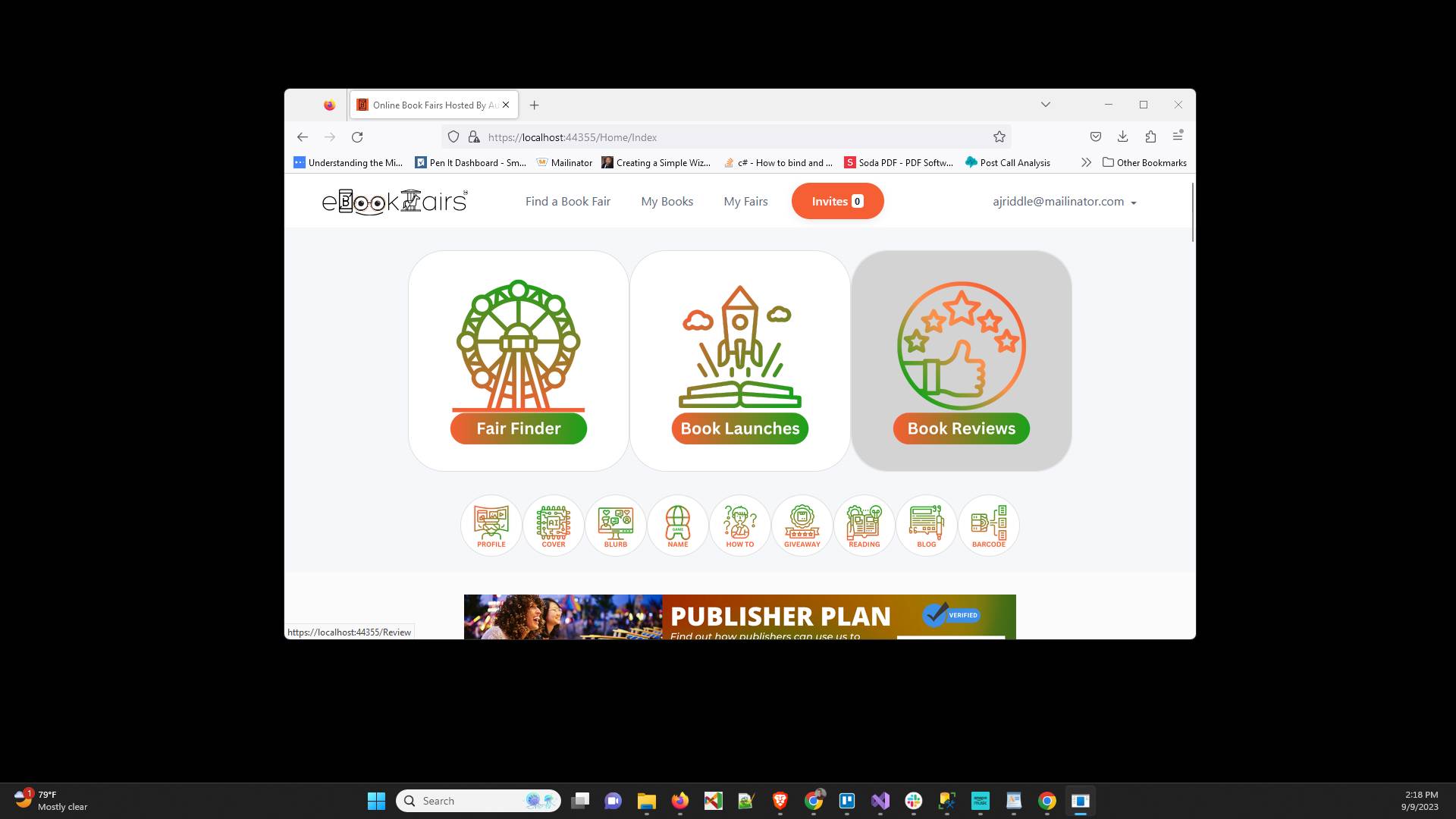 Click on "Book Reviews"