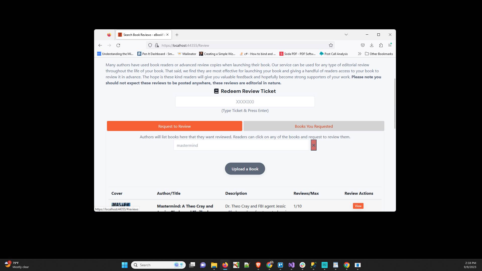 Click on the "Books You Requested" tab
