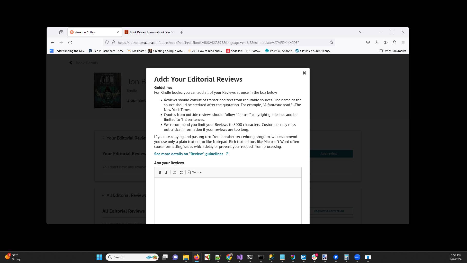 Paste the text copied above into the text area under "Add your Review." We also highly recommend reading the rest of the text on this page to make sure everything that you are posting adheres to Amazons guidelines.