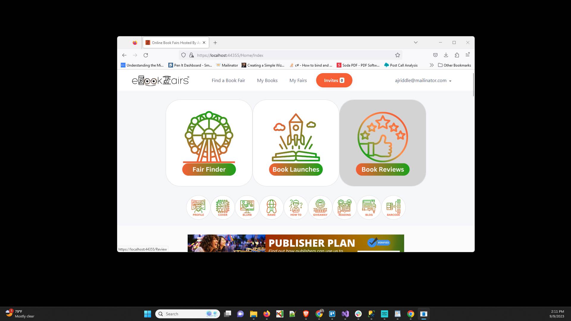 Click on "Book Reviews"