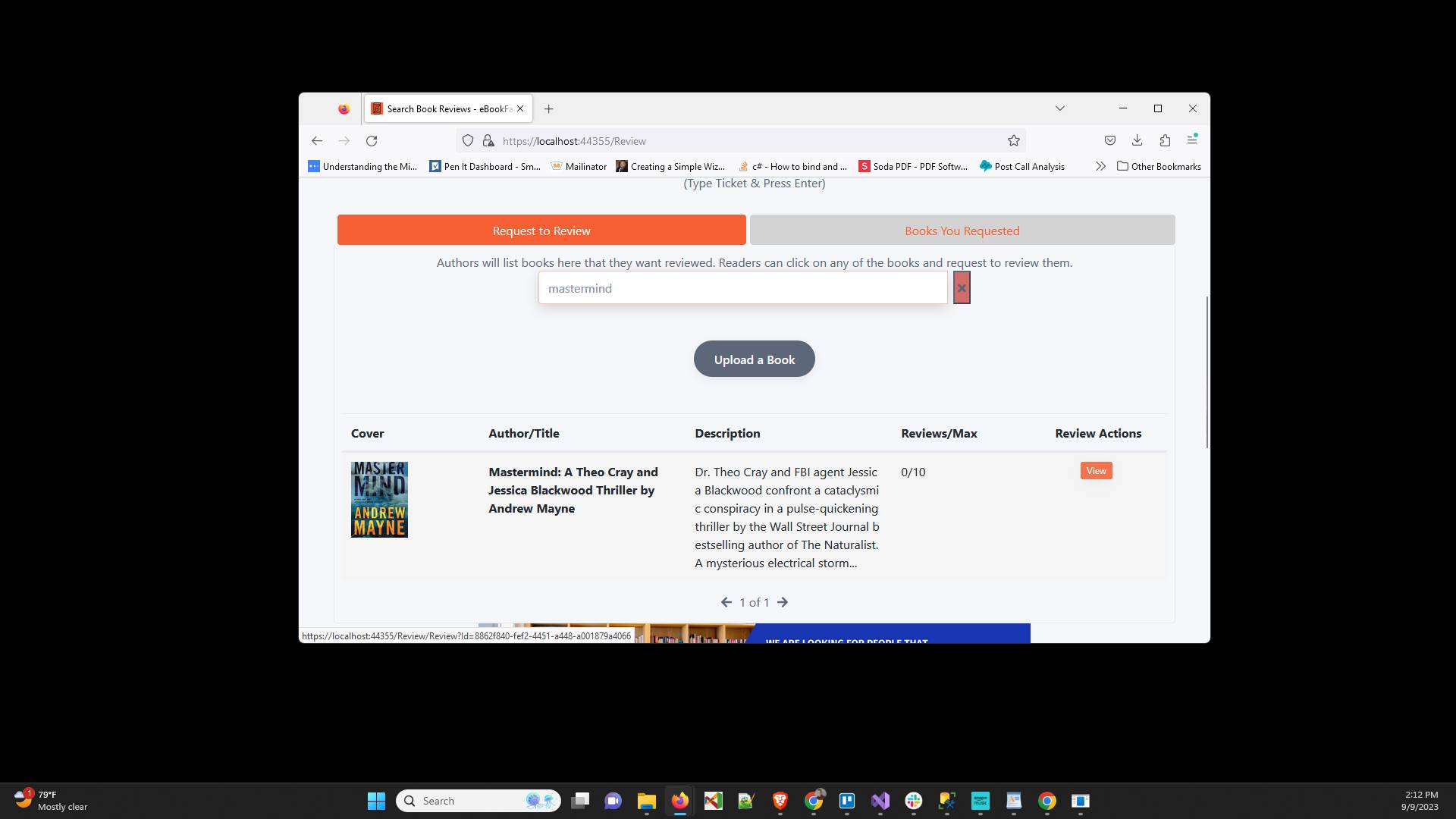 Click on one of the "View" buttons