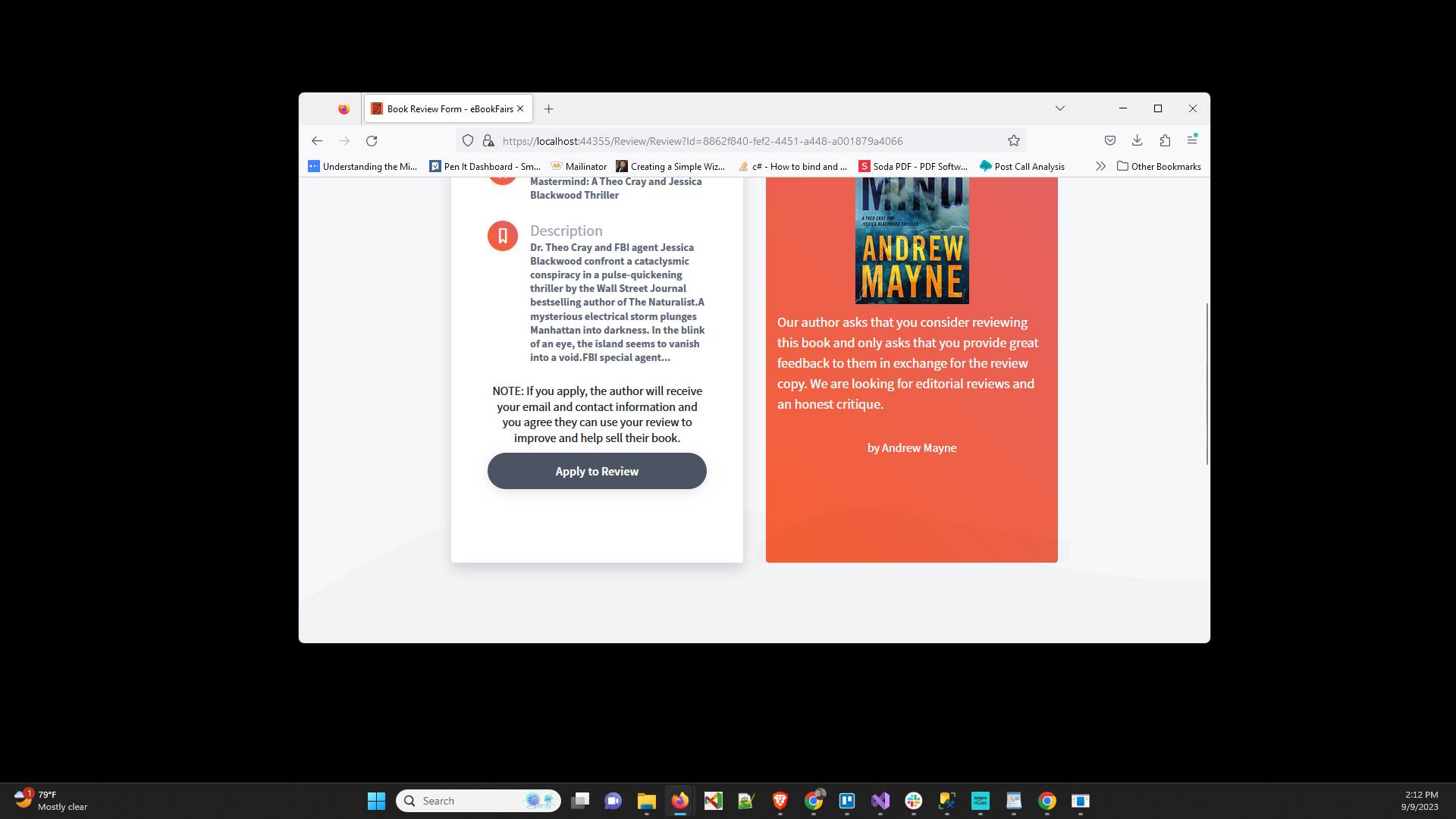Once you get there read everything and then click "Apply to Review"