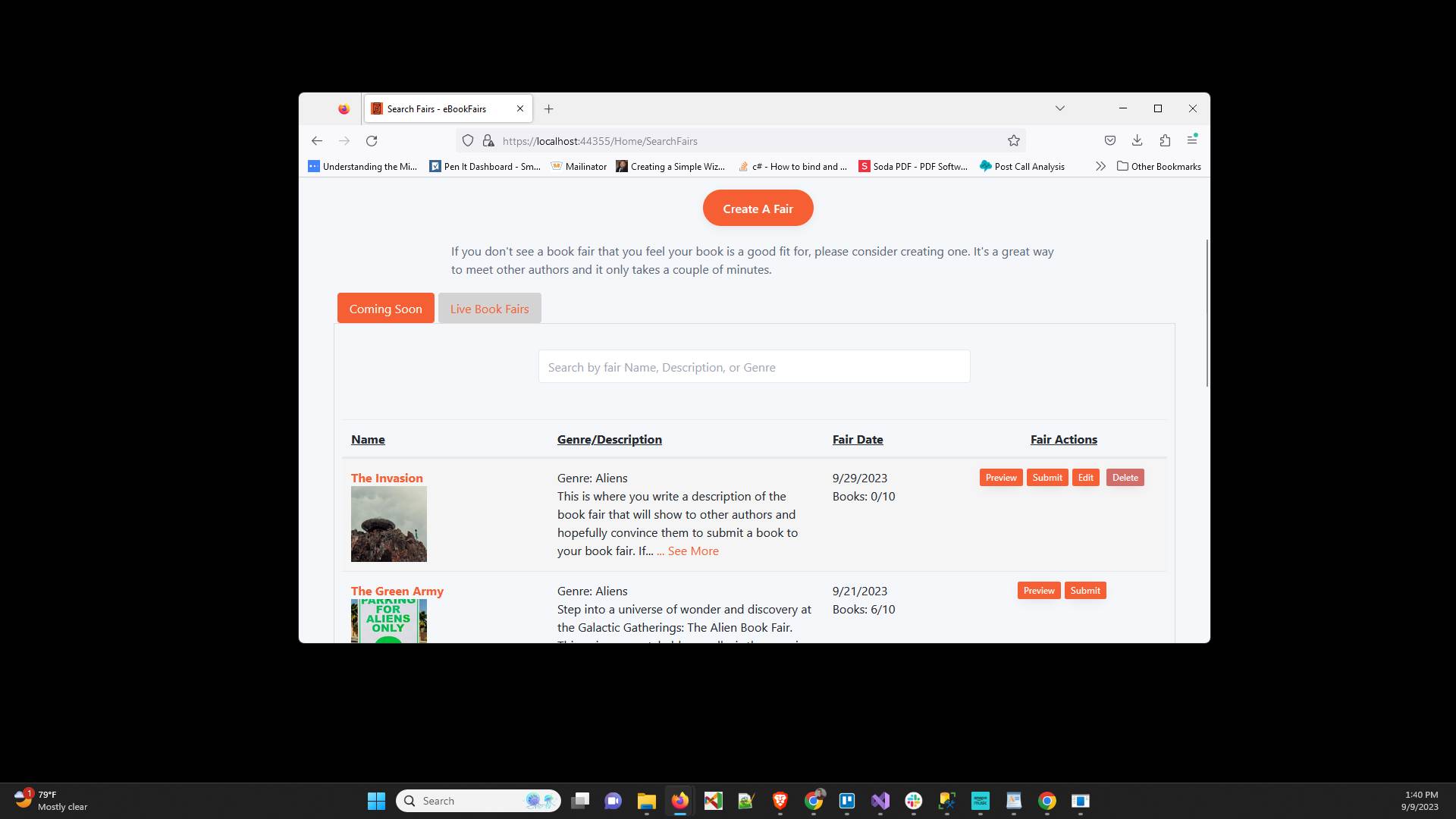 Click on the "Coming Soon" tab